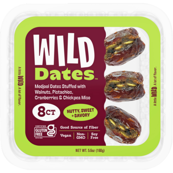 Wild Dates Nutty, Sweet + Savory Stuffed Dates 8 Count