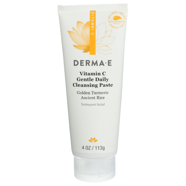 Derma-e Vitamin C Gentle Daily Cleansing Paste | 4 Oz (113 G), Sanfte Reinigung Für Gesicht & Hals