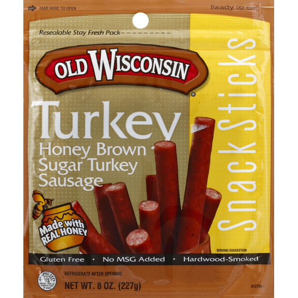 Wisconsin Snacks Old Wisconsin Snack Sticks, Turkey Sausage, Honey, Brown Sugar Same-Day ...