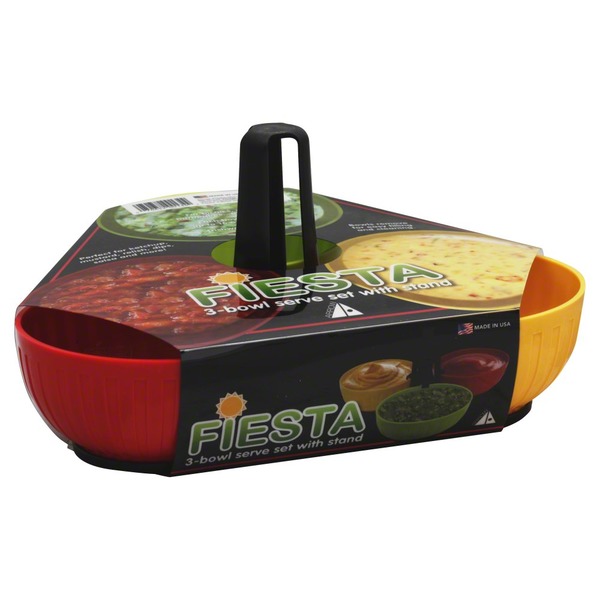 arrow 3 bowl serve set with stand sleeve 1 ct from jewel osco