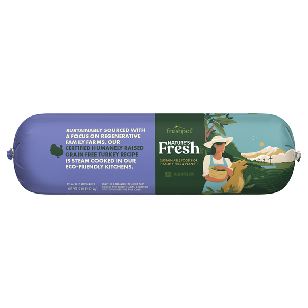 Freshpet Dog Food, Grain Free, Turkey Recipe, Adult