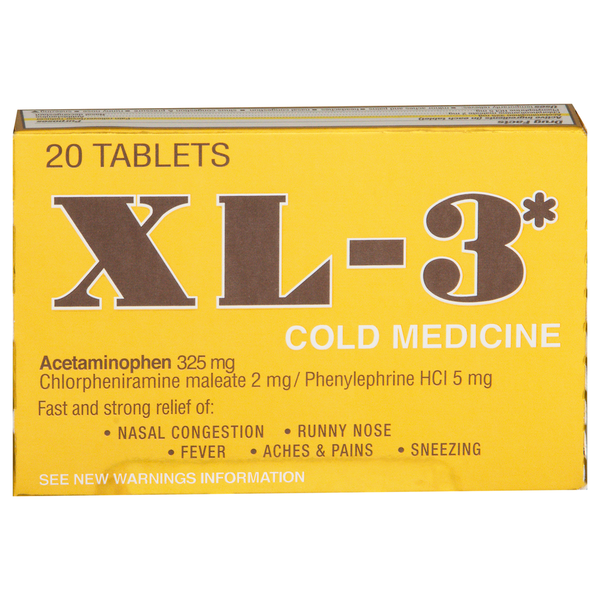 Xl-3 Cold Medicine, Tablets Same-Day Delivery | La Michoacana Meat