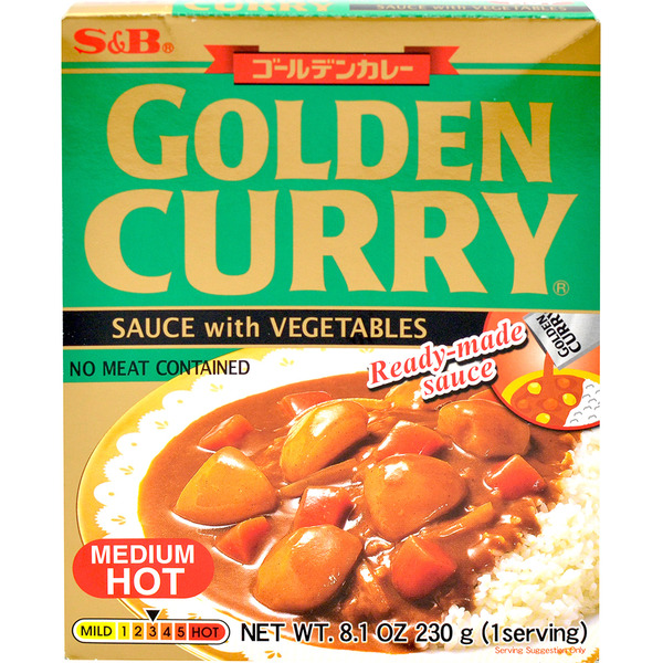 S&B Foods Golden Curry Sauce with Vegetables, Medium Hot