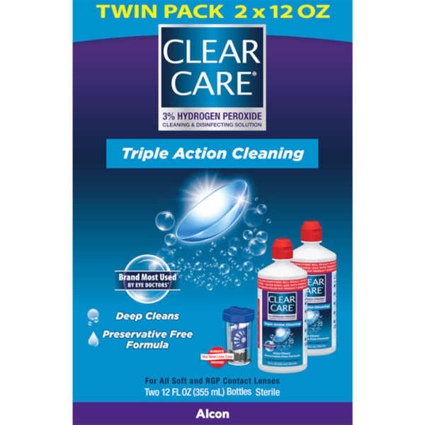 Alcon CLEAR CARE Hydrogen Peroxide Based Lens Cleaning Solution