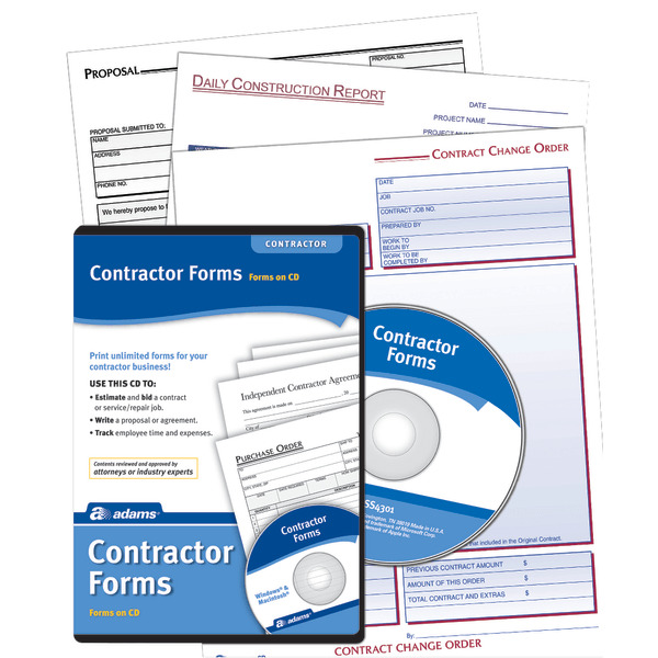 Adams Contractor Forms on Disc