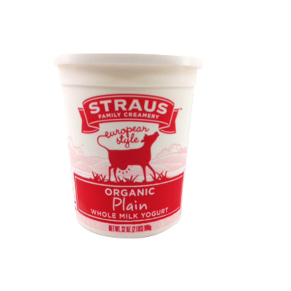 Straus Family Creamery Organic Whole Milk European Style Plain Yogurt