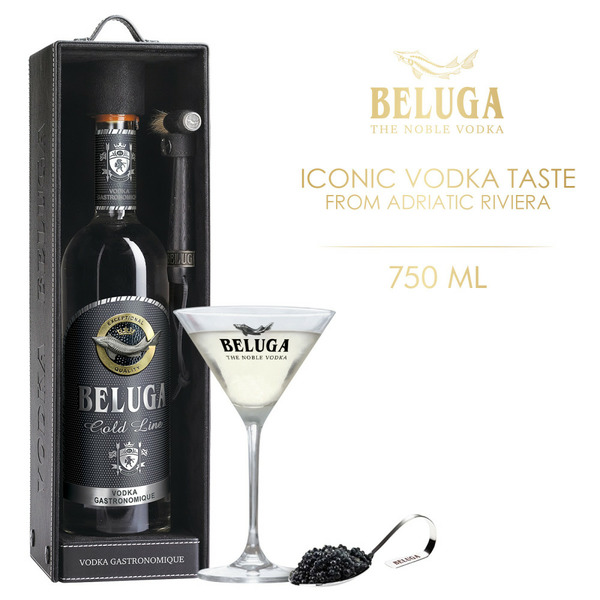 Beluga Gold Line Vodka in Leather Gift Pack Same-Day Delivery
