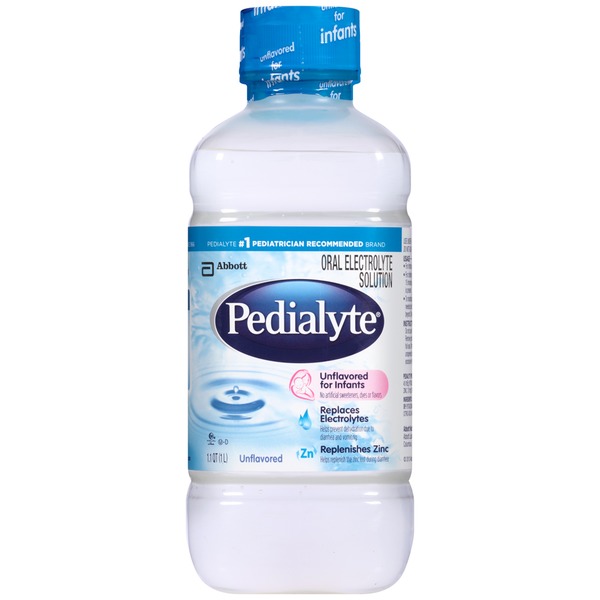 Pedialyte UnflavoredSin Sabor Oral Electrolyte SolutionSolucion