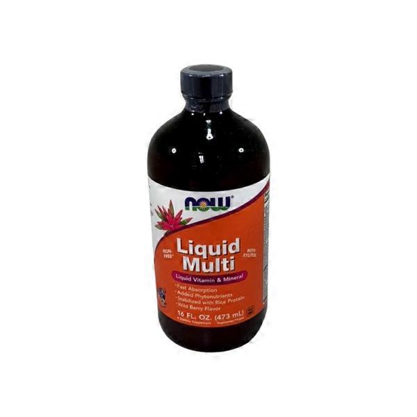 Now Liquid Multi Vitamin & Mineral With Xylitol Fast Absorption, Added
