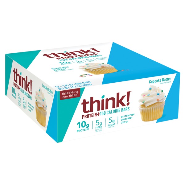 150 Calorie Snacks With 10g Protein think! Protein+ 150 Calorie Bars - Cupcake Batter, 10g Protein, 5g