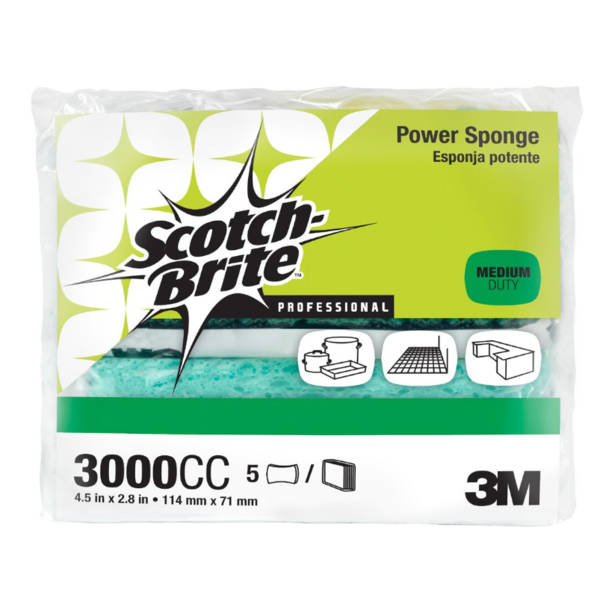 Scotch-Brite - Power Sponge 3000CC, 3x4.5 - 5 ct