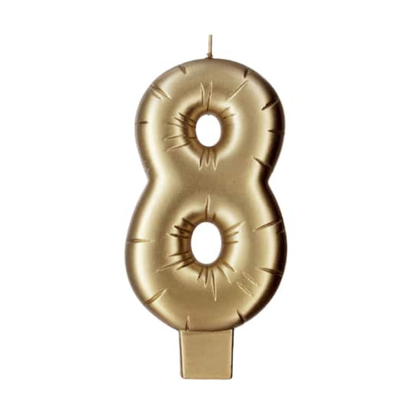 Makery Gold Number 8 Candle