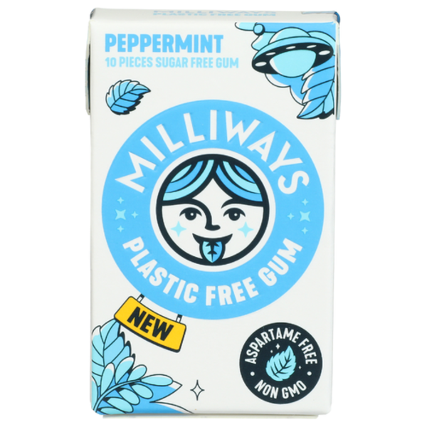 Milliways Food Peppermint Sugar Free Plastic Free Gum
