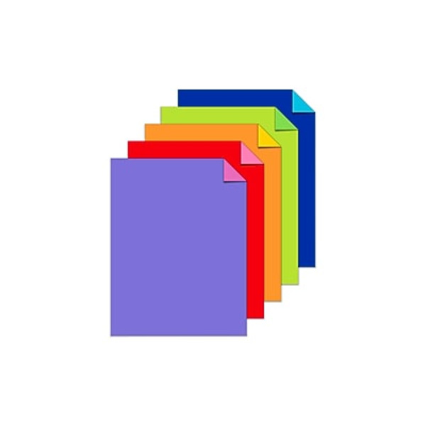 Astrobrights 98883 8.5" x 11", 70 lb/189 gsm Double Color 5 Color Assortment Colored Cardstock
