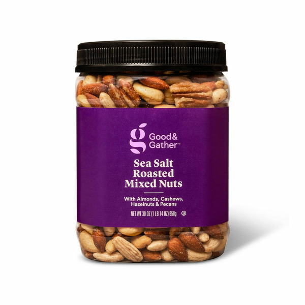 Good & Gather Sea Salt Roasted Mixed Nuts With Almonds Cashews Hazelnuts & Pecans