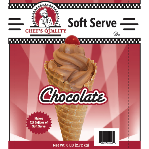 Chef's Quality - Soft Serve Chocolate Dessert Mix - 6 lbs