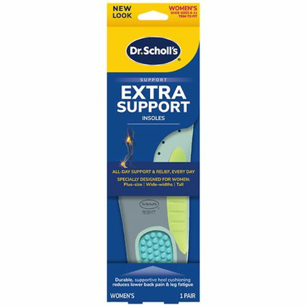 Walgreens Dr. Scholl's Insoles, Extra Support, Women's, Shoe Sizes 611