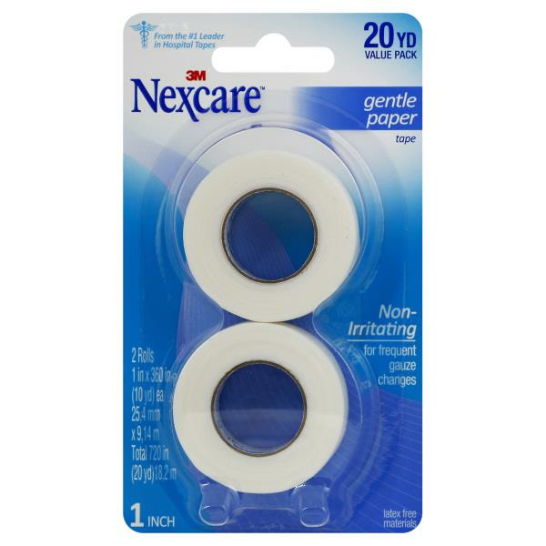 Publix NexCare Gentle Paper Tape 1 Inch 20 YD 2 CT SameDay Delivery