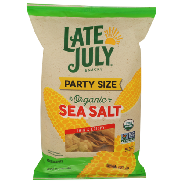Late July Organic Party Size Sea Salt Thin & Crispy Tortilla Chips