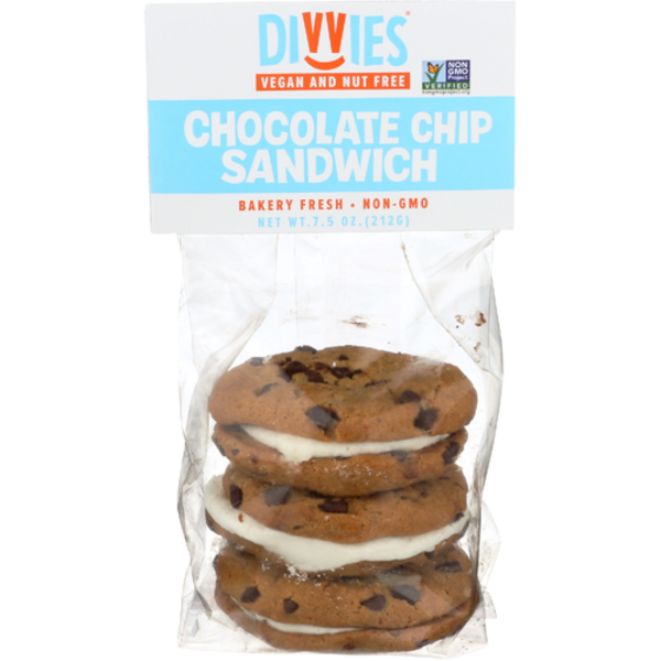 Divvies Chocolate Chip W/ Vanilla Cookie Sandwchs Same-Day