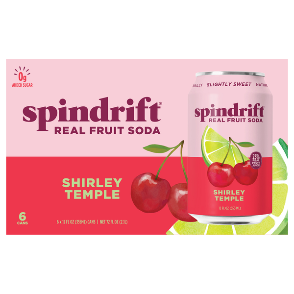 Spindrift Shirley Temple Soda 6 Pack Same-Day Delivery or Pickup