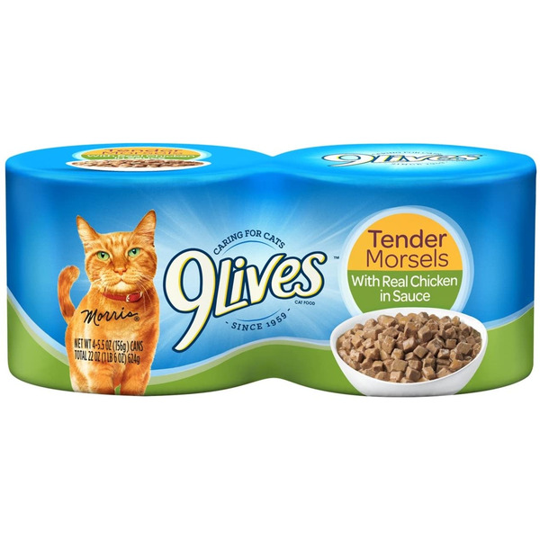 9Lives - Tender Morsels, Chicken in Sauce, 4 Pk, 6 Ct