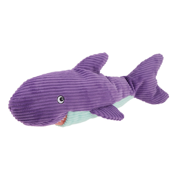 Joyhound Biteshield Plush Shark Squeaky Dog Toy - Purple