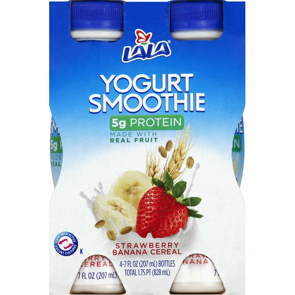 Lala Yogurt Smoothie, Strawberry Banana Cereal (4 each) from Walmart Instacart
