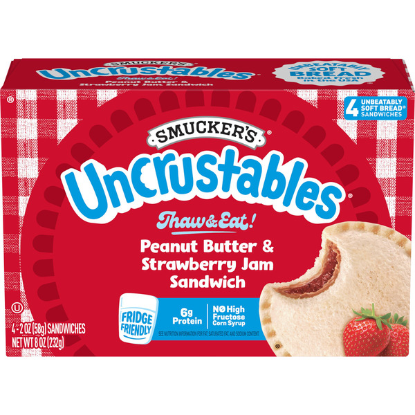 Smucker's Uncrustables Peanut Butter & Strawberry Jam Sandwich