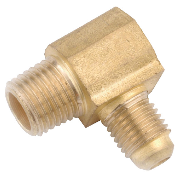 Anderson Metals 90 Degree Flare Elbow, 3/8 x 3/8 in - Brass