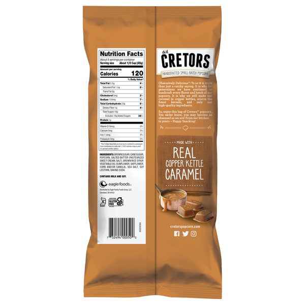 GH Cretors Flavored Popped Corn, Caramel
