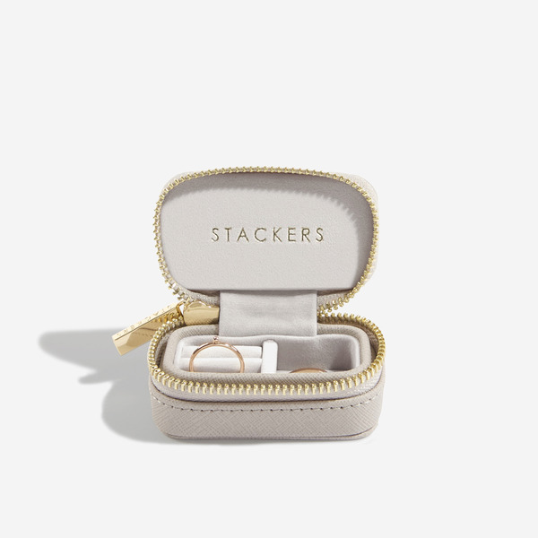 Stackers Petite Travel Jewelry Box, 3.125 x 1.75 x 1.375 Inch - Taupe
