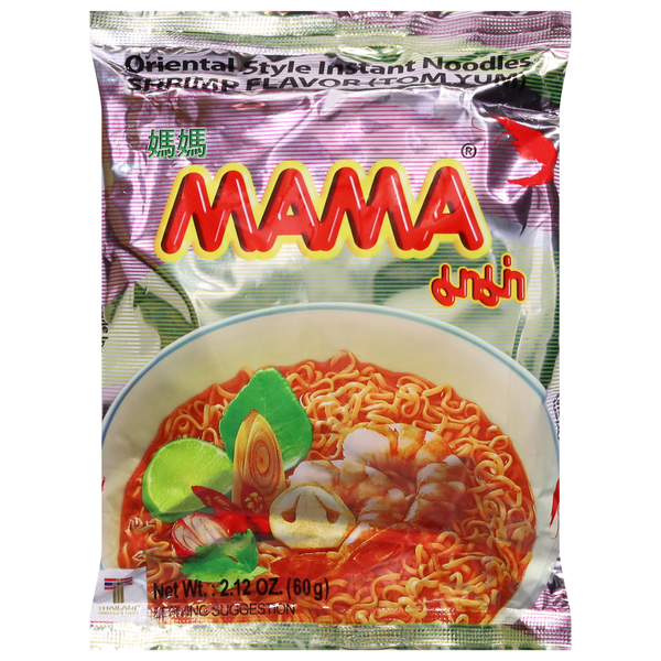 Mama Instant Noodles, Shrimp Flavor (Tom Yum), Oriental Style Same