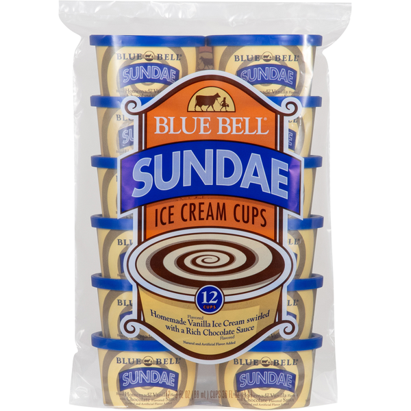 Blue Bell Sundae Ice Cream Cups Same-Day Delivery | Rouses Markets
