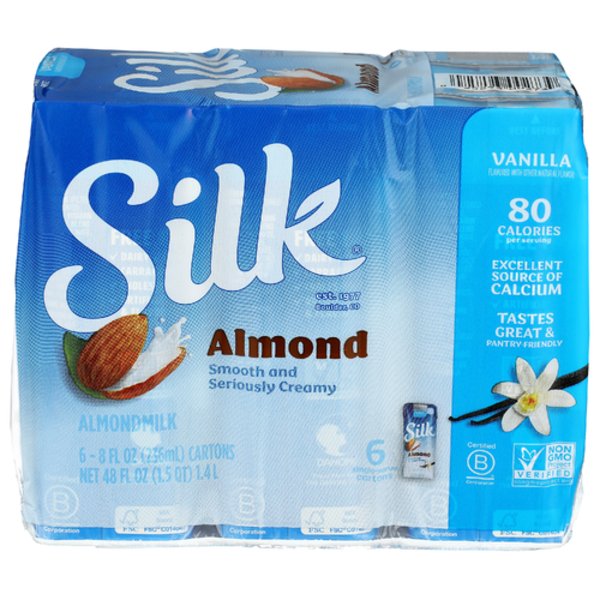 Silk 6Pk Vanilla Almond Milk