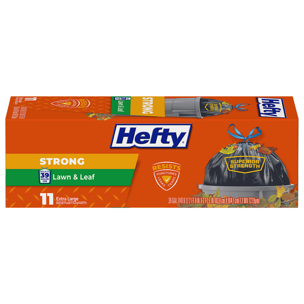 Hefty 39 Gallon Lawn & Leaf Extra Large Drawstring Bags Same-Day