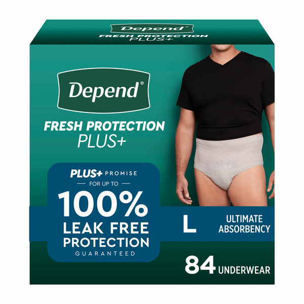 Costco depend protection plus for men for incontinence same day