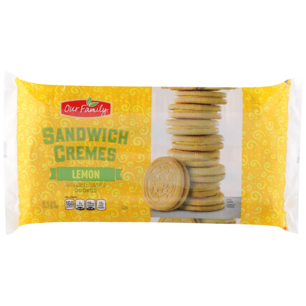 Our Family Lemon Sandwich Cremes Cookies (25 oz) Instacart