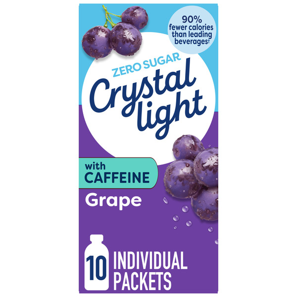 Crystal Light Grape Powdered Drink Mix with Caffeine Same-Day