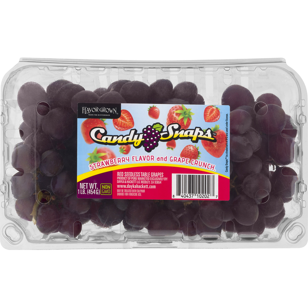 Flavor Grown Table Grapes, Red, Seedless, Candy Snaps, Strawberry