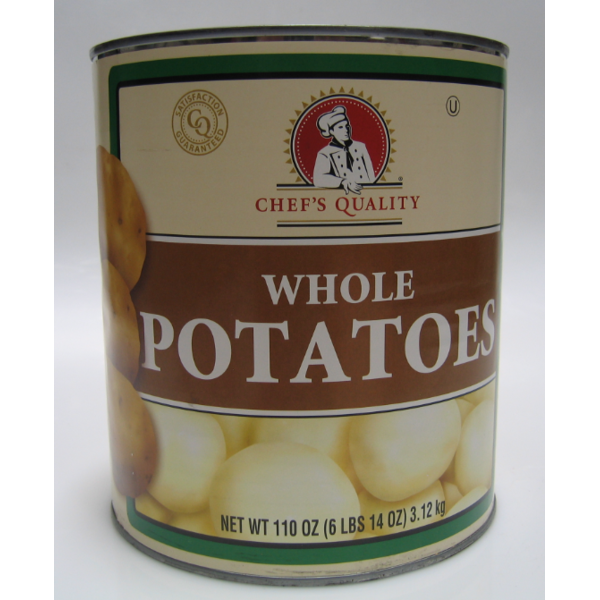 Chef's Quality - Whole White Potatoes 90/110 ct - #10 cans