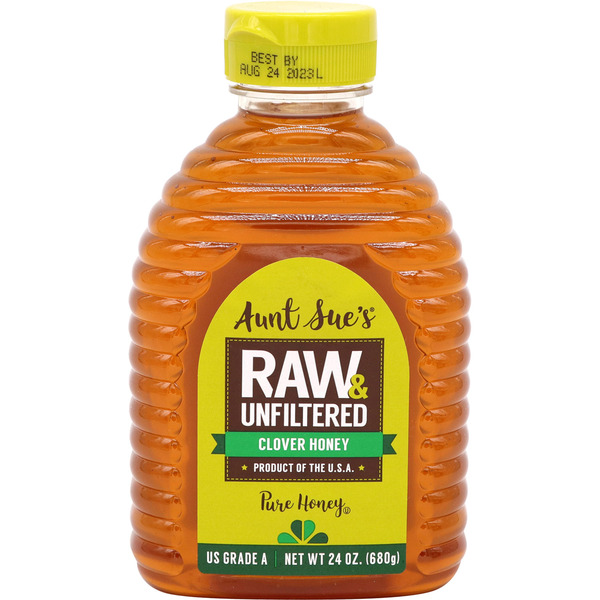 AUNT SUE'S Honey, Clover, Raw, Unfiltered
