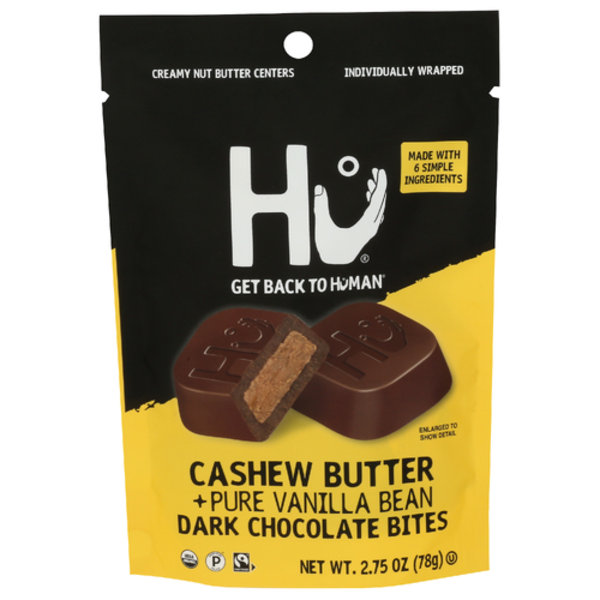 Hu Organic Cashew Butter + Pure Vanilla Bean Dark Chocolate Bites