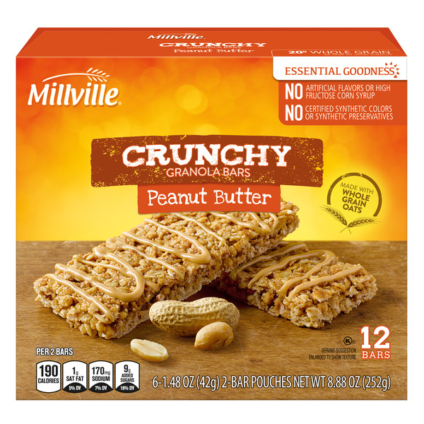 Millville Peanut Butter Crunchy Granola Bars