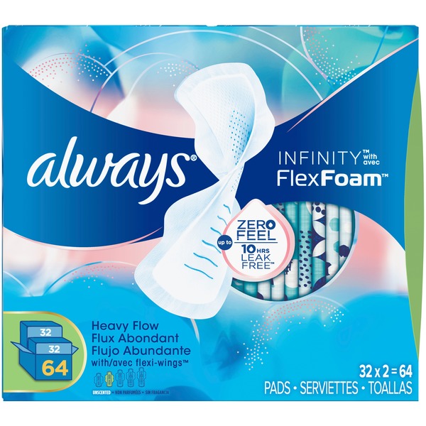 Always Size 2 Super Sanitary Pads with Wings (32 each) Instacart