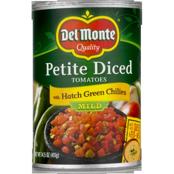 Del Monte Tomatoes, Diced with Zesty Mild Green Chiles (14.5 oz) from Walmart Instacart