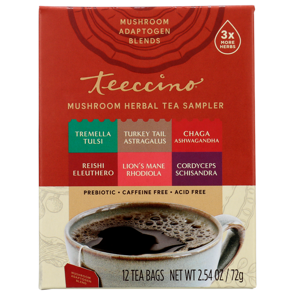 Teeccino Mushroom Herbal Tea Sampler Same-Day Delivery or Pickup