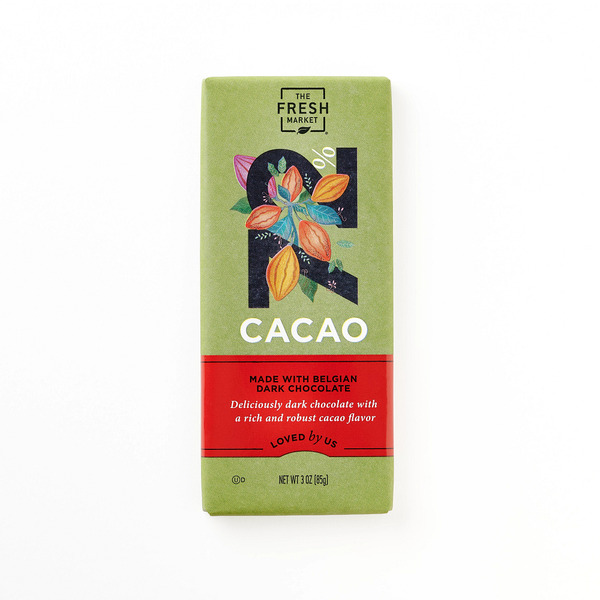 The Fresh Market 72% Cacao Dark Chocolate Bar Same-Day Delivery or ...