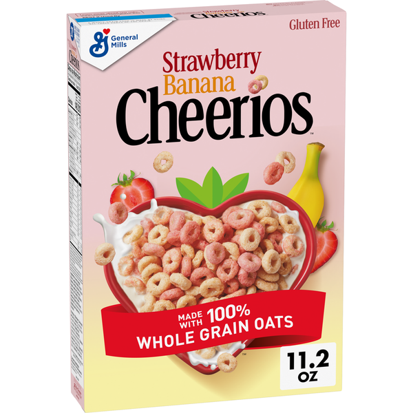 Strawberry Banana Cheerios Heart Healthy Gluten Free Breakfast Cereal, Made with Whole Grain Oats