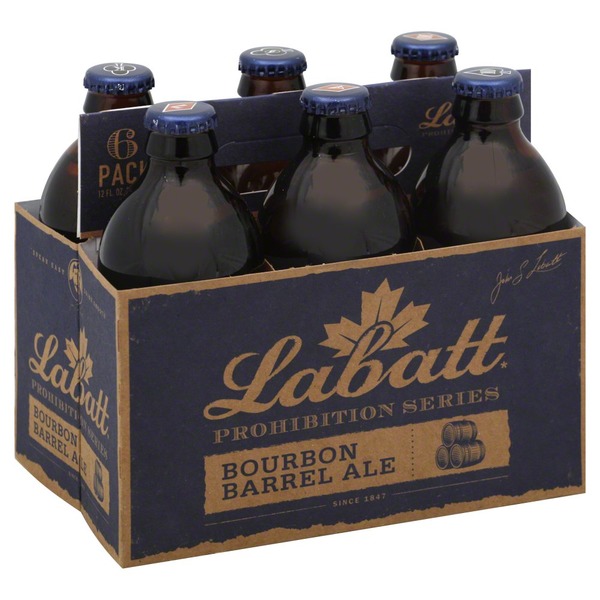 Labatt Beer, Bourbon Barrel Ale, Prohibition Series, 6 Pack, Box (12 fl